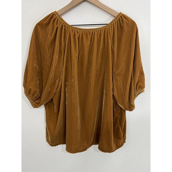 Velvet Peasant Top M Cottagecore Whimsigoth Cabincore Boho Romantic Poet 90s - Picture 2 of 13